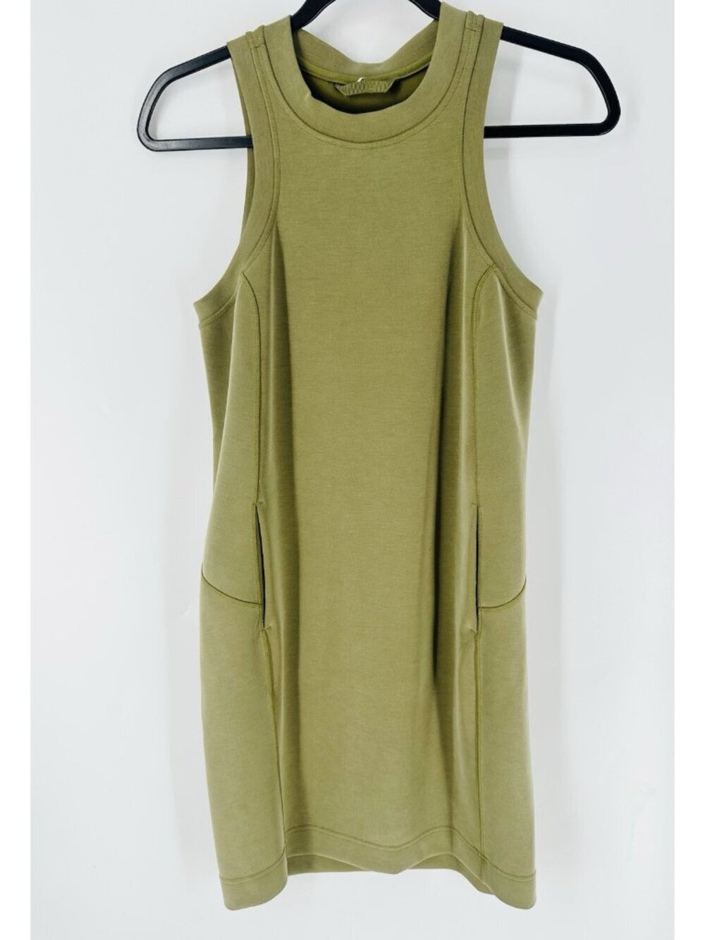 Lululemon Softstreme Back In Action Dress Bronze Green Women’s 4 EUC